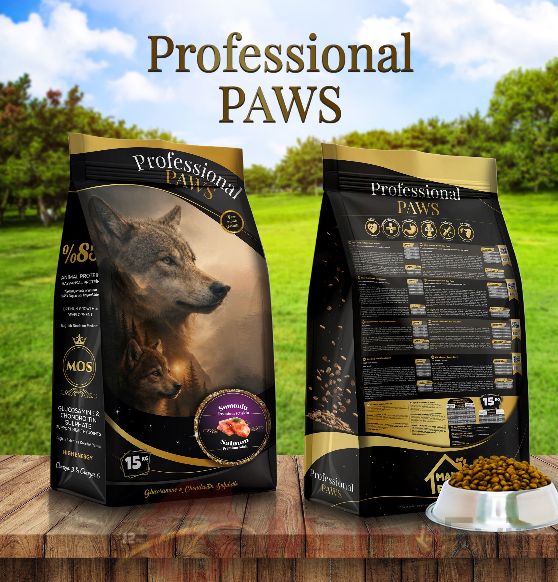 Professional Paws Premium Somonlu Hipoalerjenik Yetişkin Köpek Maması