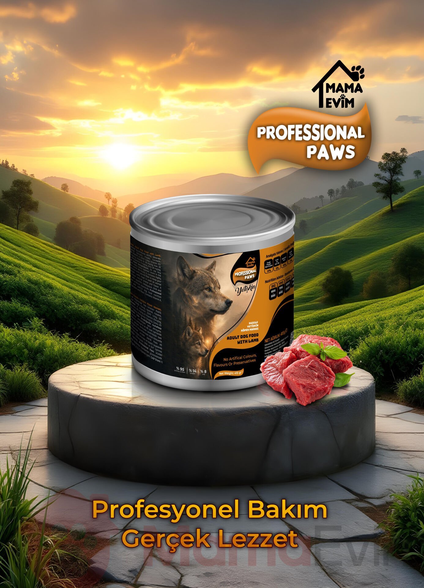 Professional Paws Kuzuetli Yetişkin Köpek Konservesi (24 adet)