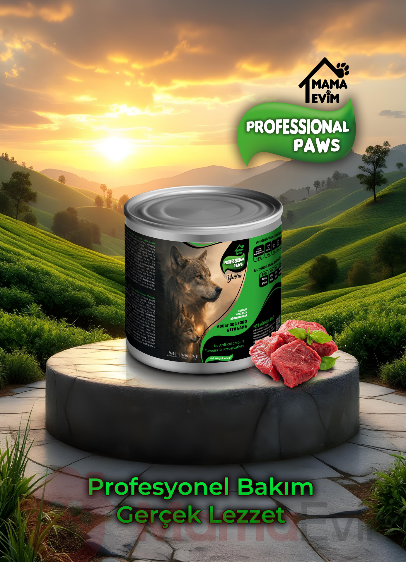 Professional Paws Kuzuetli Yavru Köpek Konservesi (24 adet)